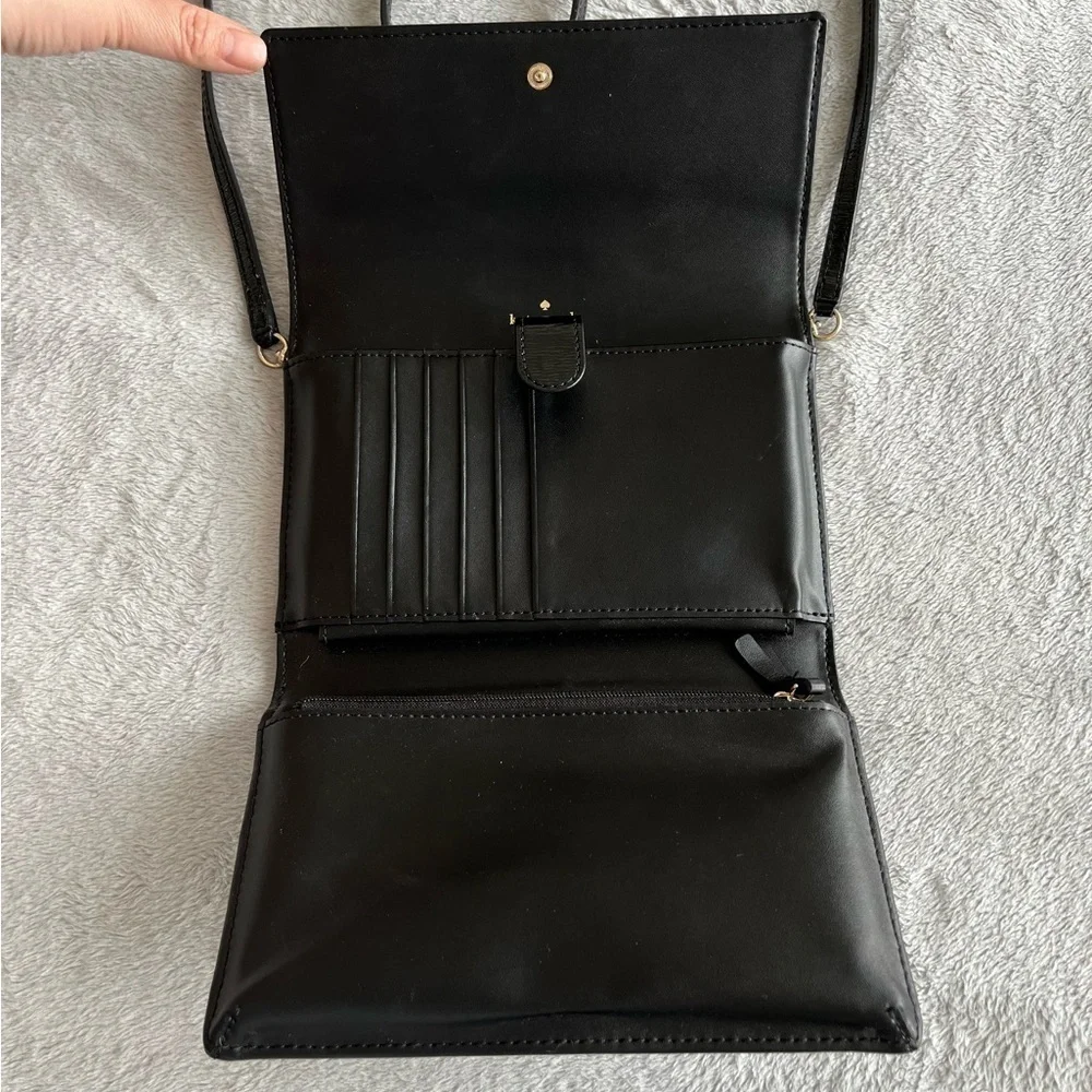 Kate Spade New York Black Patent Leather Crossbody Bag